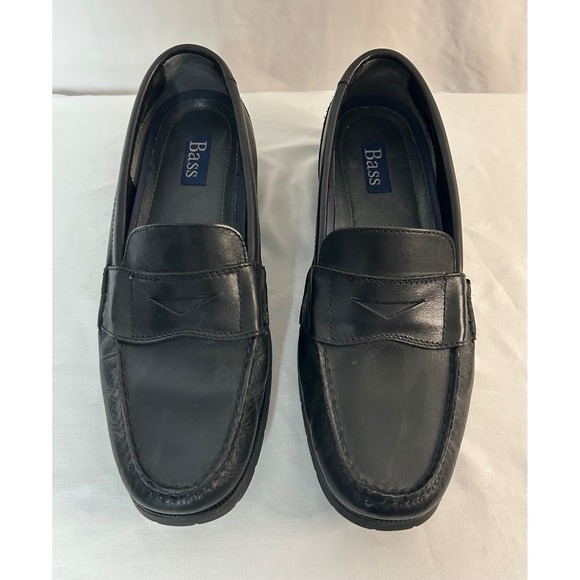 Bass Monroe II Mens Black Leather Penny Loafers Dress Shoes 11M 1229-001 main image 16